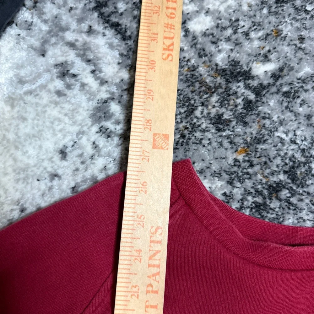 Nike Burgundy Crewneck Sweatshirt Men's‎ Size XL Embroidered Swoosh Casual - Picture 4 of 5